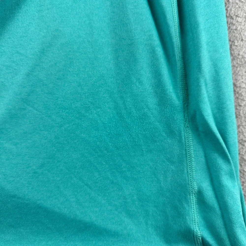 Nike Shirt Womens Medium Teal Dri-Fit V-Neck Short Sleeve Regular Fit Athletic - Picture 8 of 10